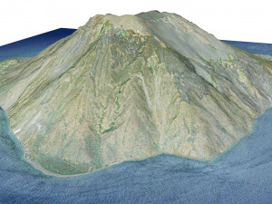 Stromboli Terrain Model 3D