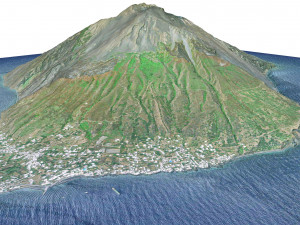 Stromboli Terrain Model 3D