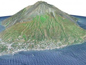 Stromboli Terrain 3D Model
