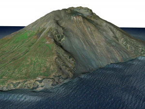 Stromboli Terrain 3D Model
