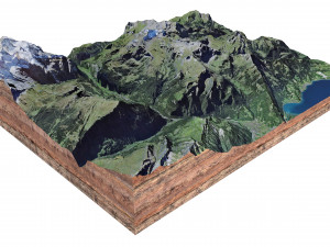 Sulegg Alps Switzerland Terrain Modelo 3D