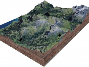 Sulegg Alps Switzerland Terrain Modelo 3D