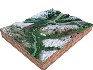 Tatshenshini Alsek Canada Terrain  3D Model