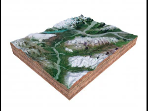 Tatshenshini Alsek Canada Terrain 3D Model