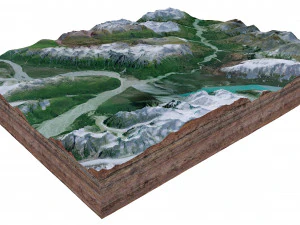 Tatshenshini Alsek Canada Terrain 3D Model