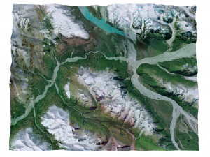 Tatshenshini Alsek Canada Terrain 3D Model