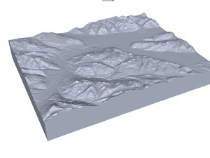 Tatshenshini Alsek Canada Terrain 3D Model