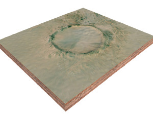 Tenoumer Crater Mauritania Terrain  3D Model