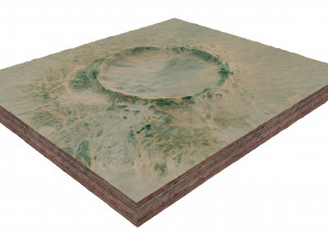 Tenoumer Crater Mauritania Terrain 3D Model