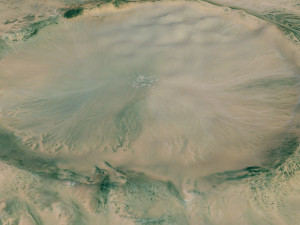 Tenoumer Crater Mauritania Terrain 3D Model