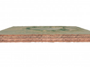 Tenoumer Crater Mauritania Terrain 3D Model