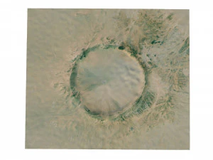 Tenoumer Crater Mauritania Terrain 3D Model