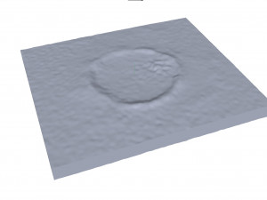 Tenoumer Crater Mauritania Terrain 3D Model