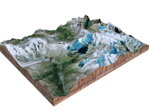 The Matterhorn Alps Terrain  3D Model