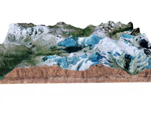 The Matterhorn Alps Terrain 3D Model