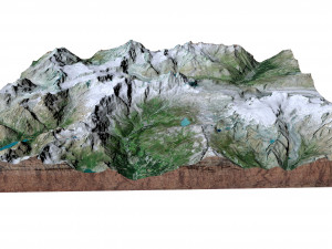 The Matterhorn Alps Terrain 3D Model