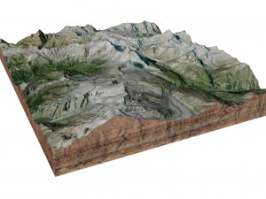 The Matterhorn Alps Terrain 3D Model