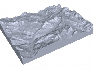 The Matterhorn Alps Terrain 3D Model