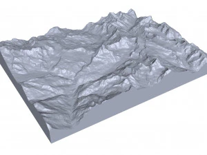 The Matterhorn Alps Terrain 3D Model