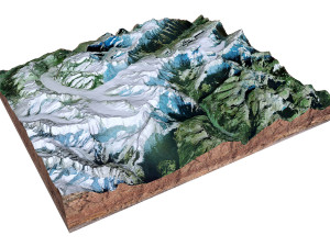 The Mittaghorn Bernese Alps Switzerland Terrain  3D Model