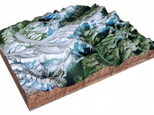 The Mittaghorn Bernese Alps Switzerland Terrain 3Dモデル