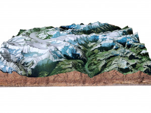The Mittaghorn Bernese Alps Switzerland Terrain 3Dモデル