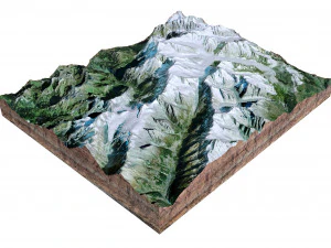 The Mittaghorn Bernese Alps Switzerland Terrain 3D Model