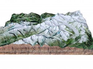 The Mittaghorn Bernese Alps Switzerland Terrain 3Dモデル