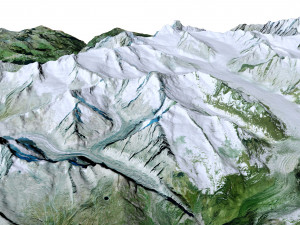 The Mittaghorn Bernese Alps Switzerland Terrain 3Dモデル