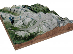 The Mittaghorn Bernese Alps Switzerland Terrain 3Dモデル