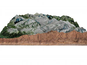The Mittaghorn Bernese Alps Switzerland Terrain 3D Model