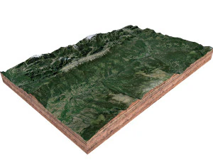 Pireneler Sıradağları Avrupa Arazisi 3D Model