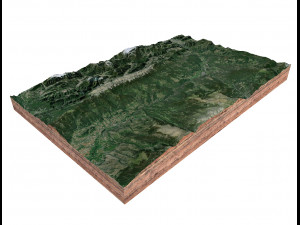 The Pyrenees Mountain Range Europe Terrain 3Dモデル