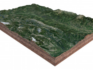 The Pyrenees Mountain Range Europe Terrain 3Dモデル