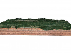 The Pyrenees Mountain Range Europe Terrain 3Dモデル
