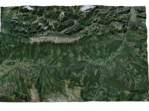 The Pyrenees Mountain Range Europe Terrain 3Dモデル