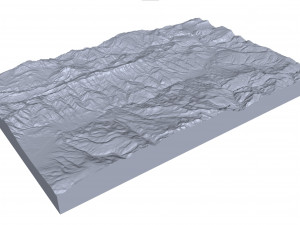 The Pyrenees Mountain Range Europe Terrain 3Dモデル