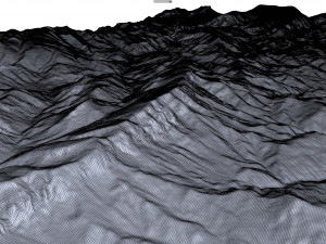 The Pyrenees Mountain Range Europe Terrain 3Dモデル