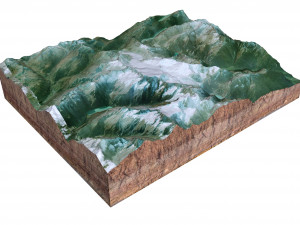 Tieralplistock Alps Switzerland Terrain 3D 模型