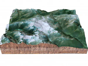 Tieralplistock Alps Switzerland Terrain 3D Model