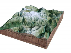 Tieralplistock Alps Switzerland Terrain 3D Model