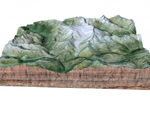 Tieralplistock Alps Switzerland Terrain 3D Model