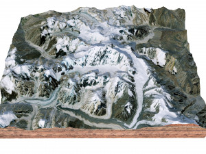 Tirich Mir Mountain Pakistan Terrain 3D Модель