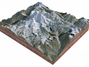 Tirich Mir Mountain Pakistan Terrain 3D Модель