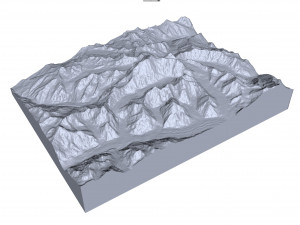 Tirich Mir Mountain Pakistan Terrain 3D Модель