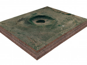 Tswaing Crater South Africa Terrain Model 3D