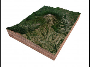 Volcan Tajumulco Stratovolcano Guatemala Terrain 3Dモデル
