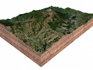 Volcan Tajumulco Stratovolcano Guatemala Terrain 3Dモデル