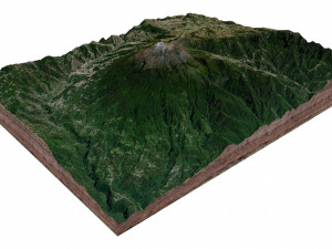 Volcan Tajumulco Stratovolcano Guatemala Terrain 3Dモデル