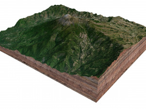 Volcan Tajumulco Stratovolcano Guatemala Terrain 3Dモデル